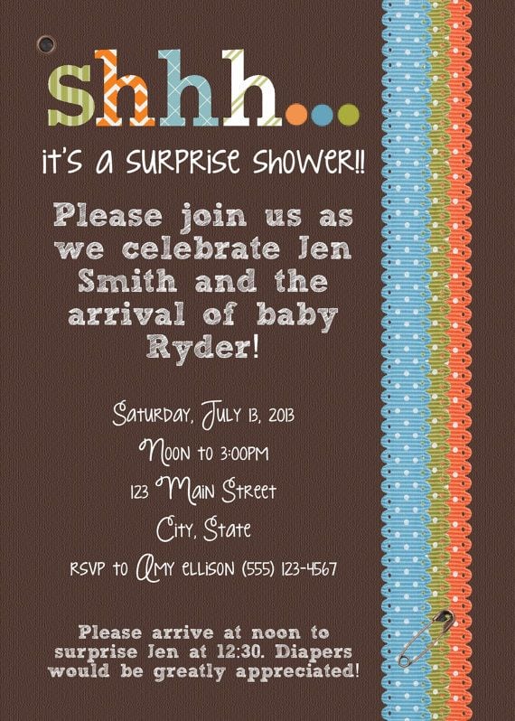 Pinterest Surprise Birthday Invitations