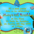 Pool Party Invitation For Word