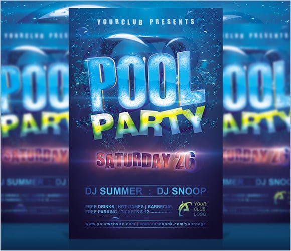 Pool Party Invitation Templates Free Download