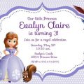 Princess Sofia Invitation Template Free