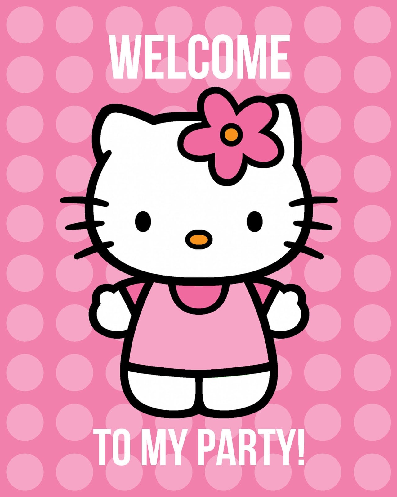 Print Out Hello Kitty Birthday Invitation