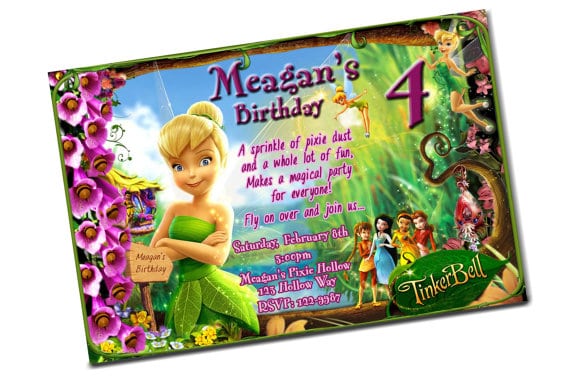 Print Tinkerbell Invitation