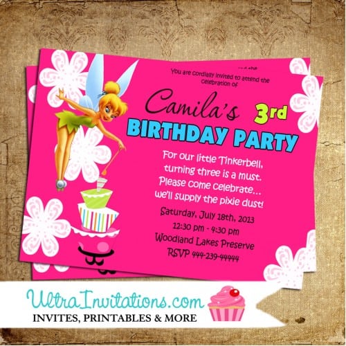 Print Your Own Tinkerbell Invitations