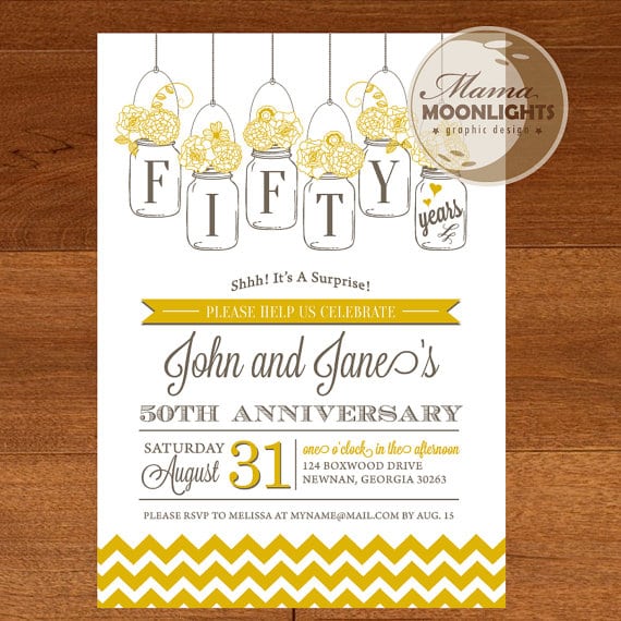 Printable 50th Anniversary Party Invitation