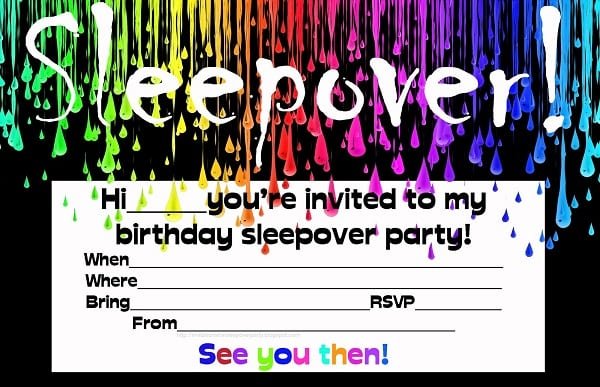 Printable Birthday Invitations For Tweens Free