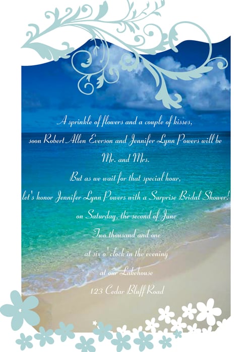 Printable Wedding Shower Invitations Free
