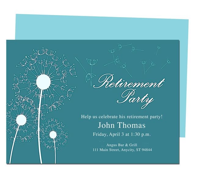 Retirement Invitation Template For Word