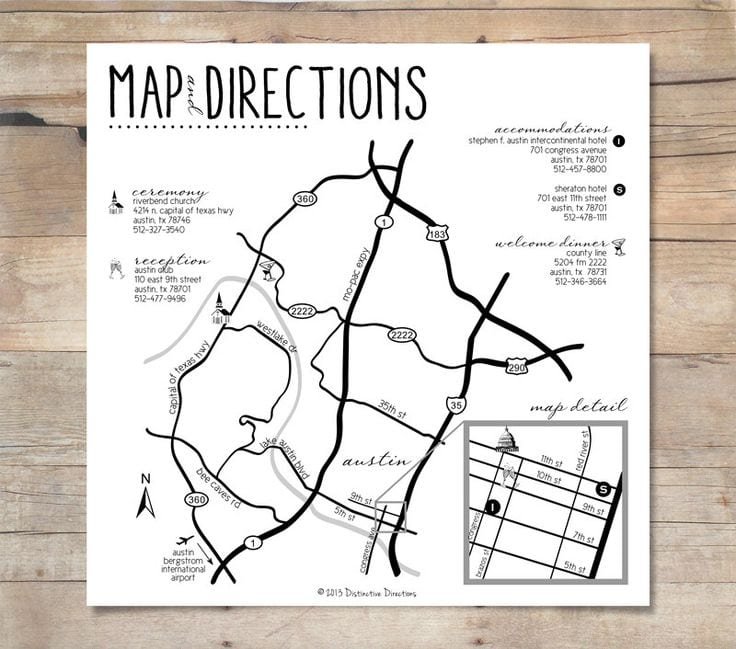 Small Maps For Printing On Invitation