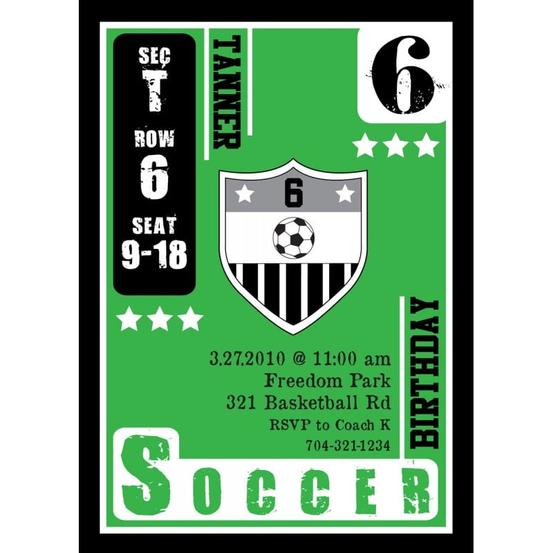 Soccer Birthday Invitation Printable