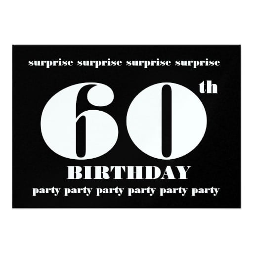 Surprise 60th Birthday Party Invitation Template
