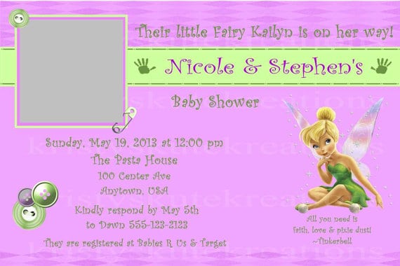 Tinkerbell Baby Shower Invitation