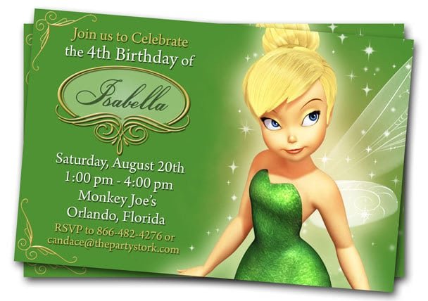 Tinkerbell Birthday Party Invitations Printable