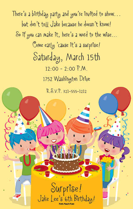Toddler Birthday Party Invitations
