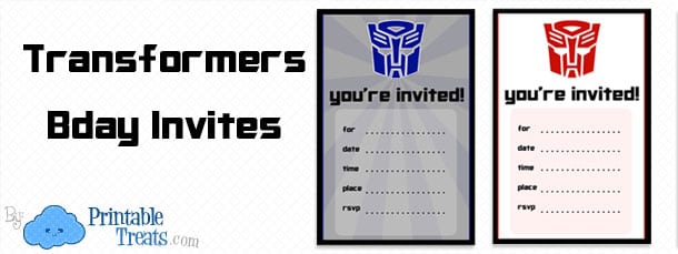 Transformers Party Invitations Free Printable