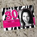 Zebra Birthday Invitation