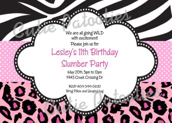 Zebra Birthday Invitations Printable Free