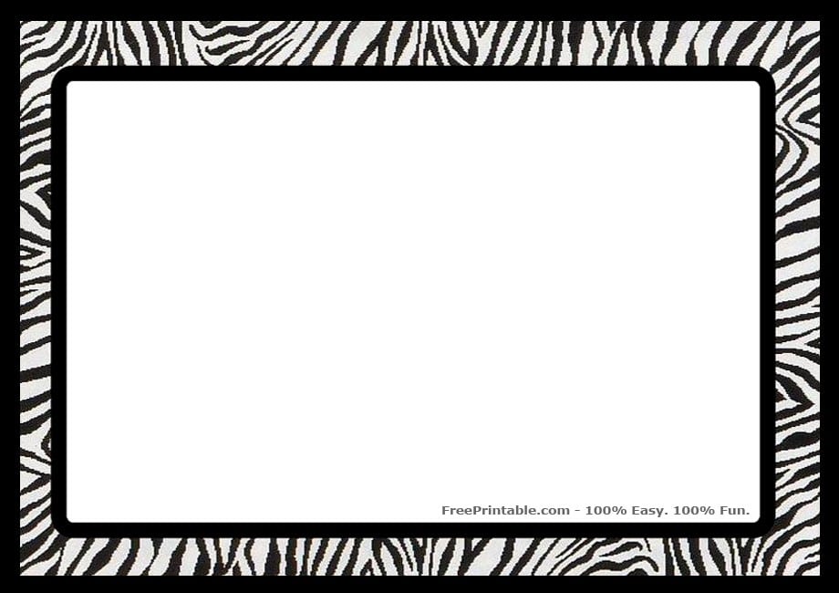 Zebra Print Invitation Templates