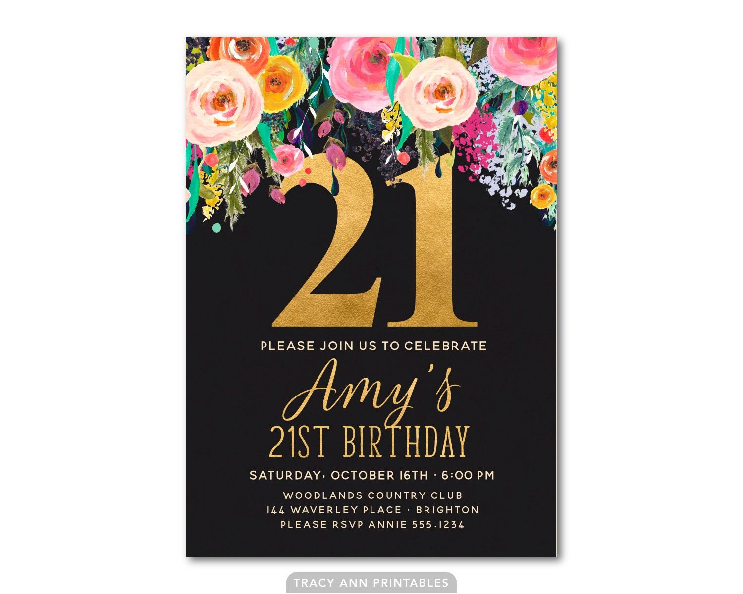 Download Free 21st Birthday Invitations Wording