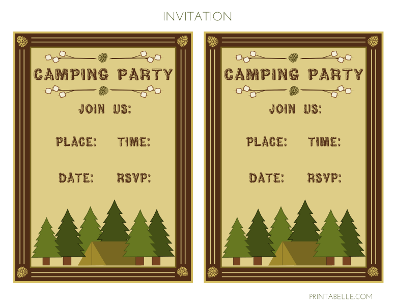 Free Camping Birthday Invitation Format Of Camping Invitation