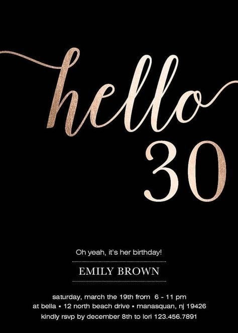 Th Birthday Invitations Packs Great 30th Birthday Invitation