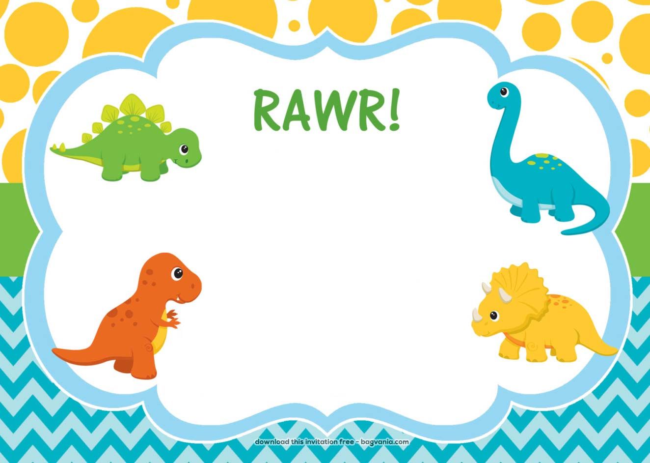 Download Free Dinosaur Birthday Invitations