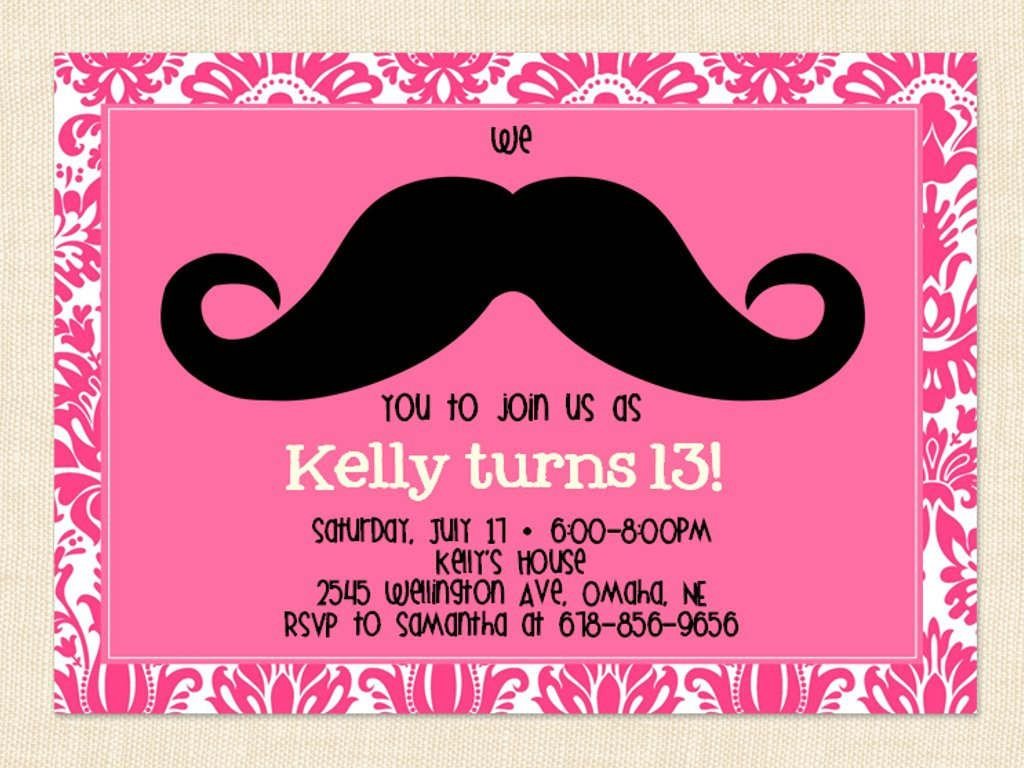 Free Printable 13th Birthday Party Invitations For Girls  Oh Yes