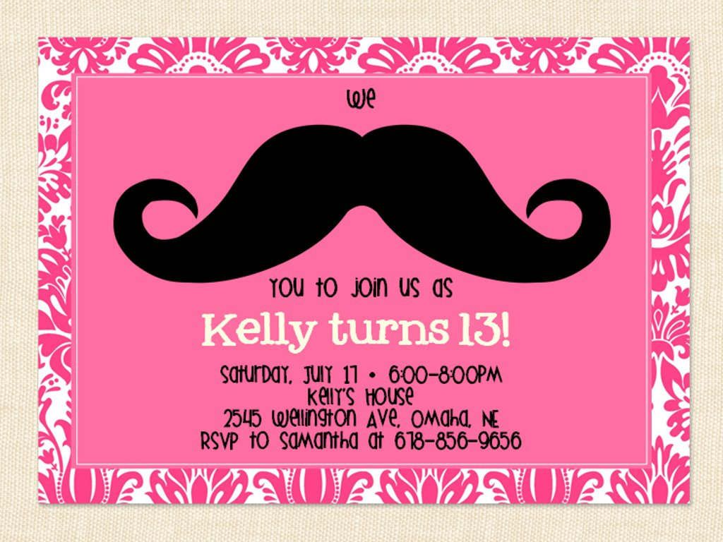 Free Printable 13th Birthday Party Invitations For Girls  Oh Yes