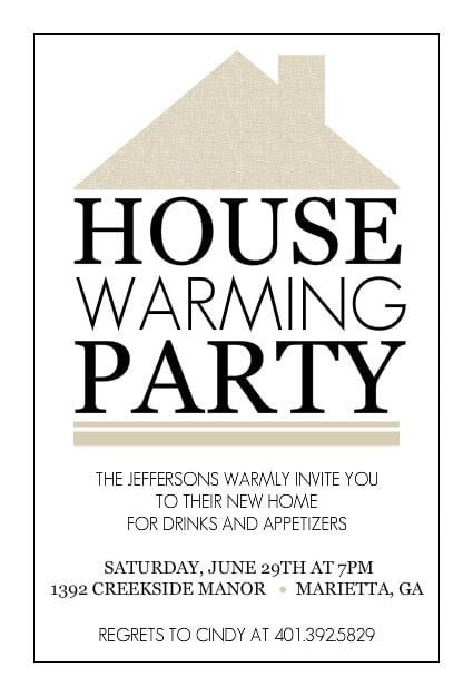 Fancy Housewarming Party Invites Free Template