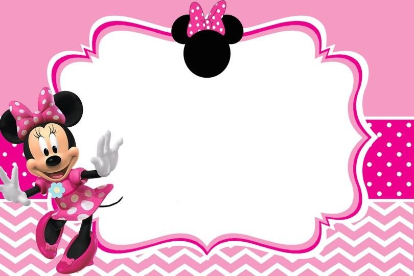 Fancy Minnie Mouse Birthday Invitation Templates Free