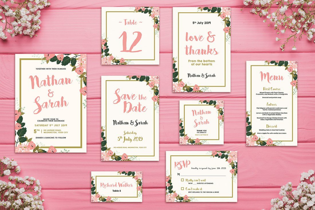 90+ Gorgeous Wedding Invitation Templates