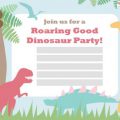 Dinosaur Birthday Invitation Template Free