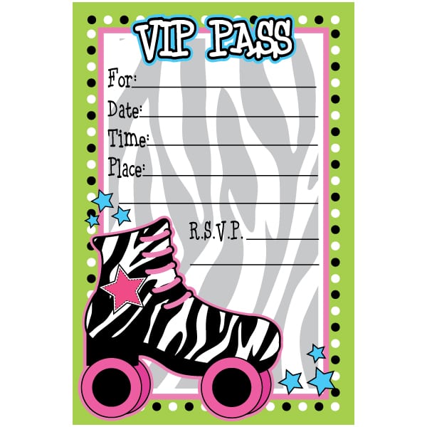 Free Electronic Birthday Invitations Roller Skating Cool Roller