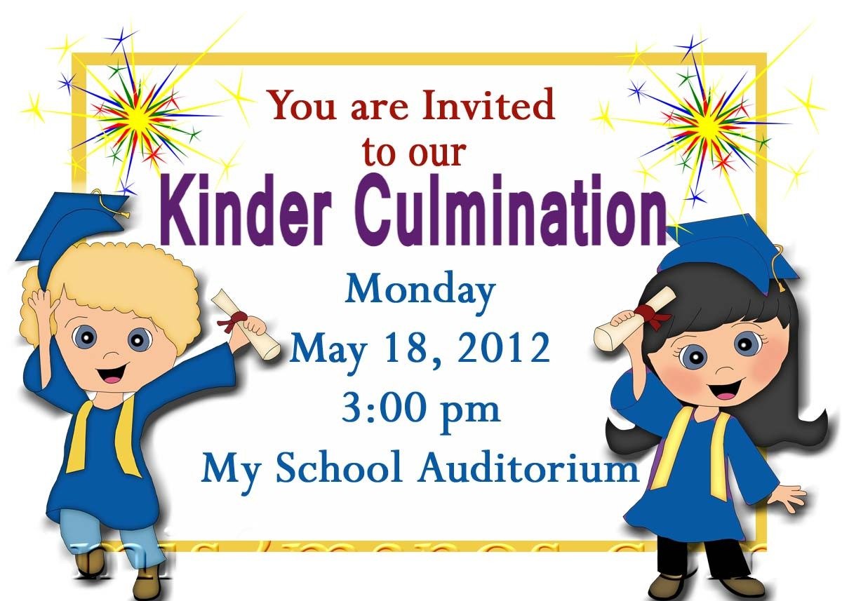Free Kindergarten Graduation Invitations