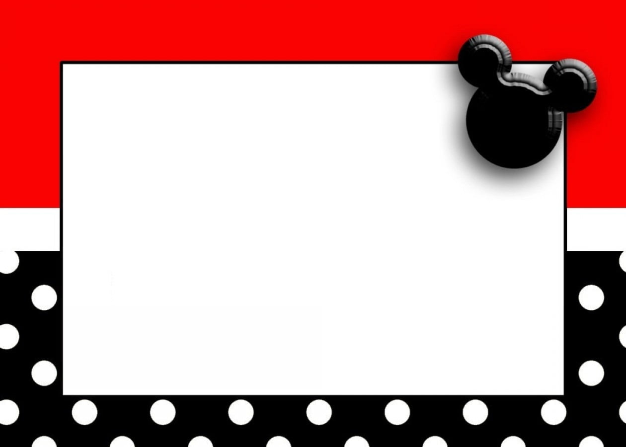 Free Mickey Mouse Labels Templates Mickey Mouse Birthday Card