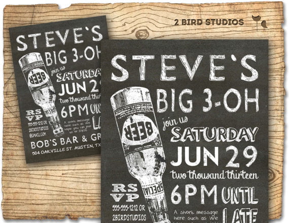 Free Th Birthday Invitation Templates Simple 30th Birthday