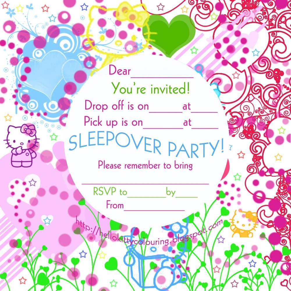 girl-blank-sleepover-invitation