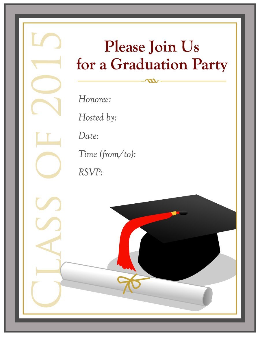 Printable Graduation Party Template Free Download