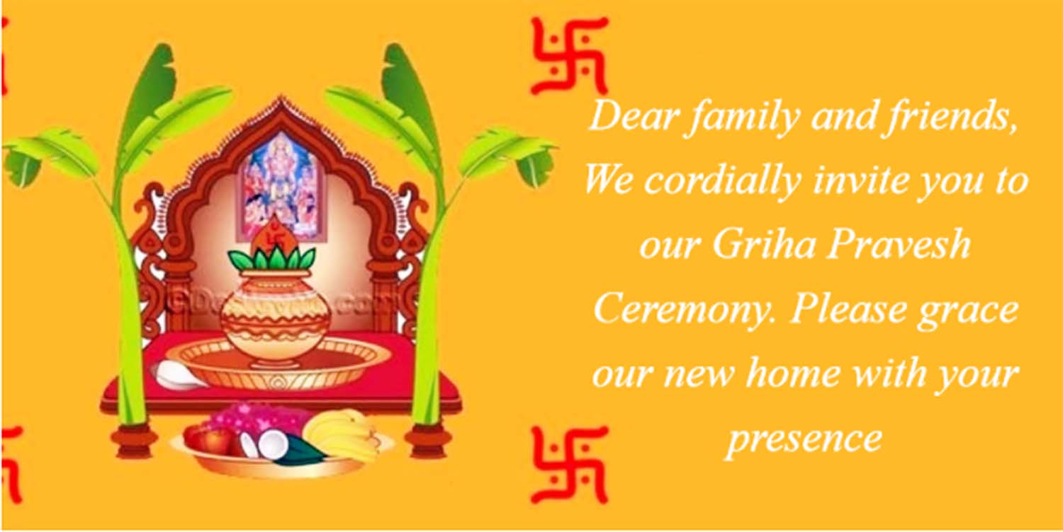 Griha Pravesh Invitation] Indian House Warming Ceremony Invitation