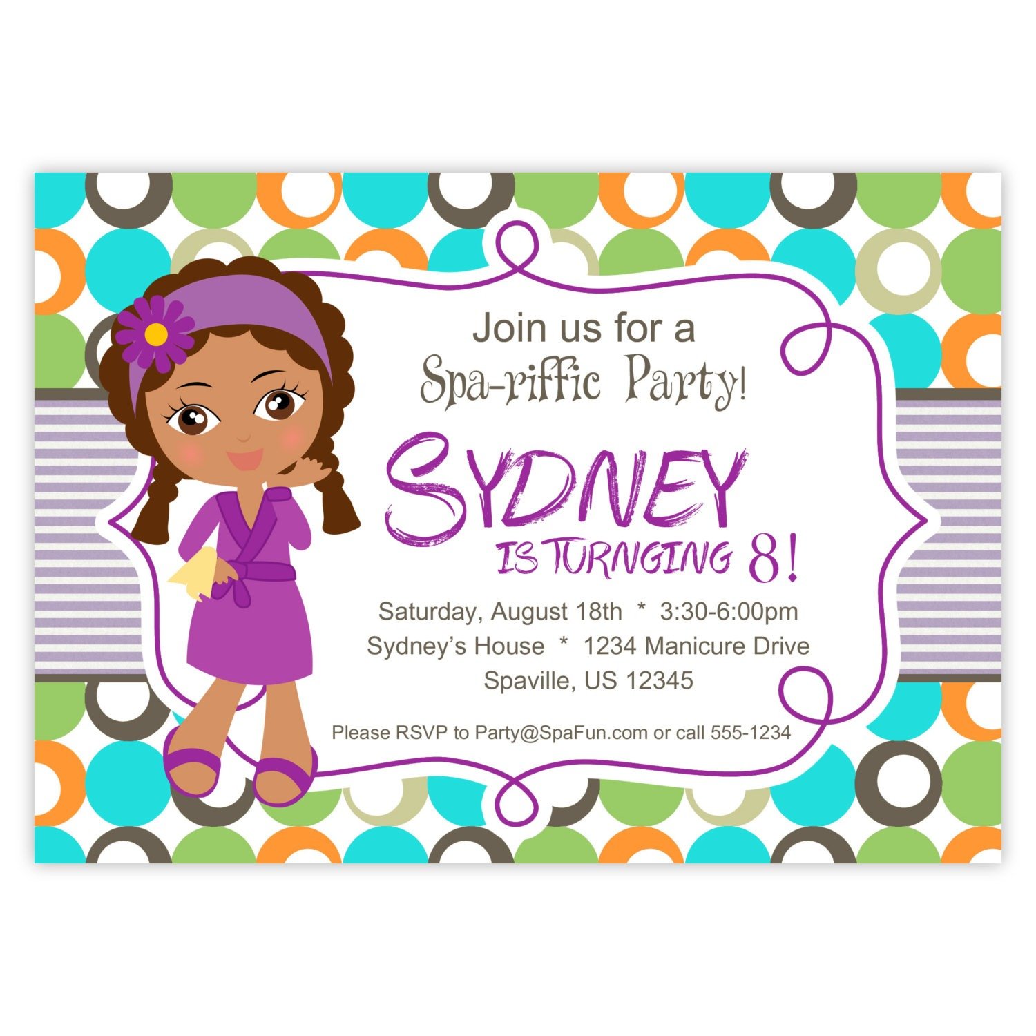 Pedicureinvite Fresh Spa Birthday Invitations