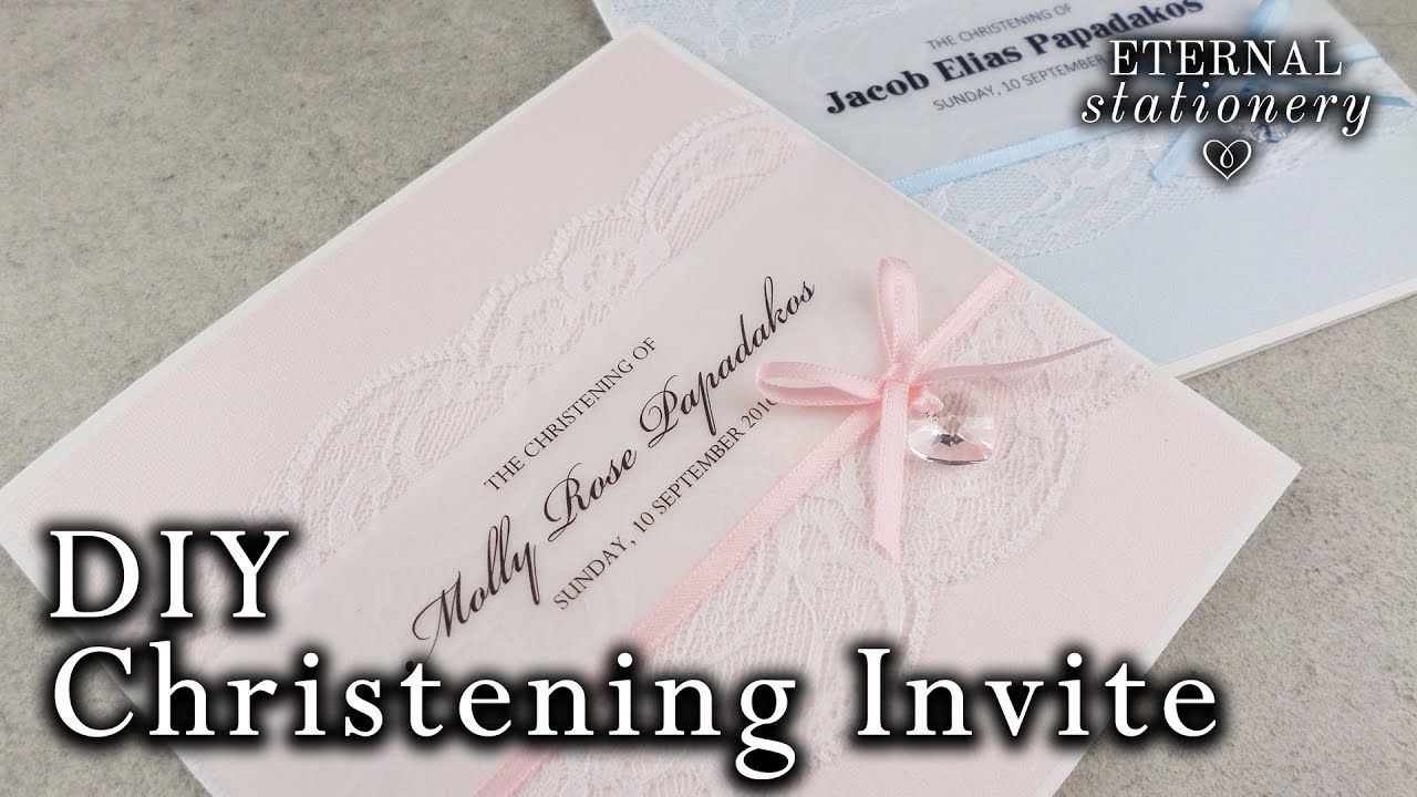 How To Make A Cute Christening   Baptism Invitation Card