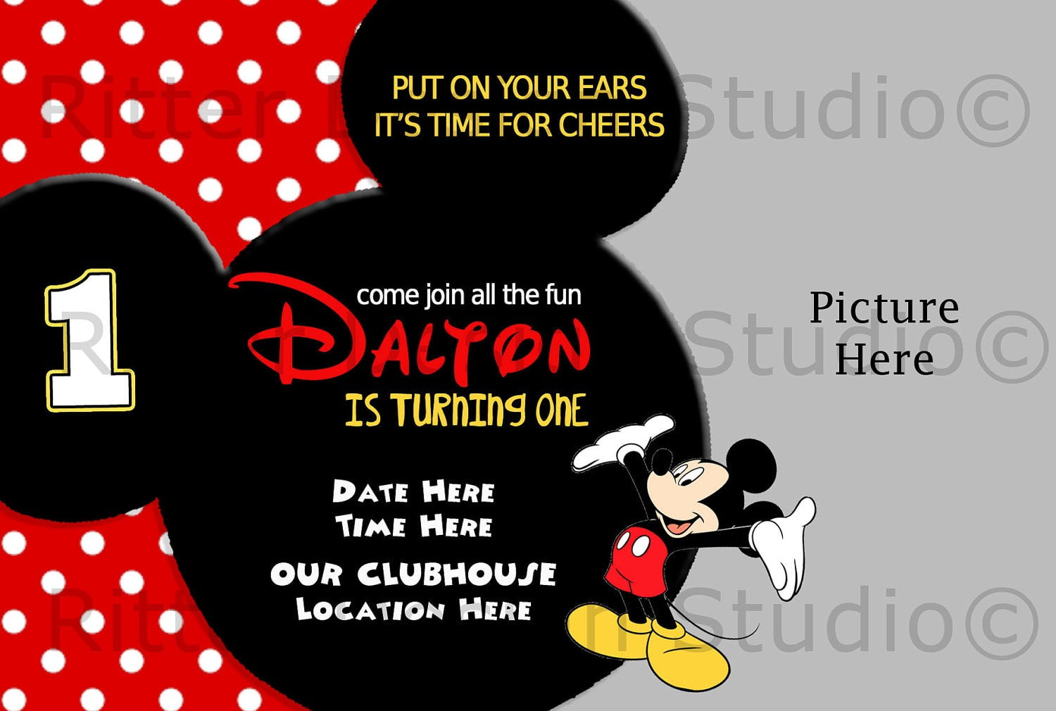 Mickey Mouse Birthday Invitations Mickey Mouse Birthday