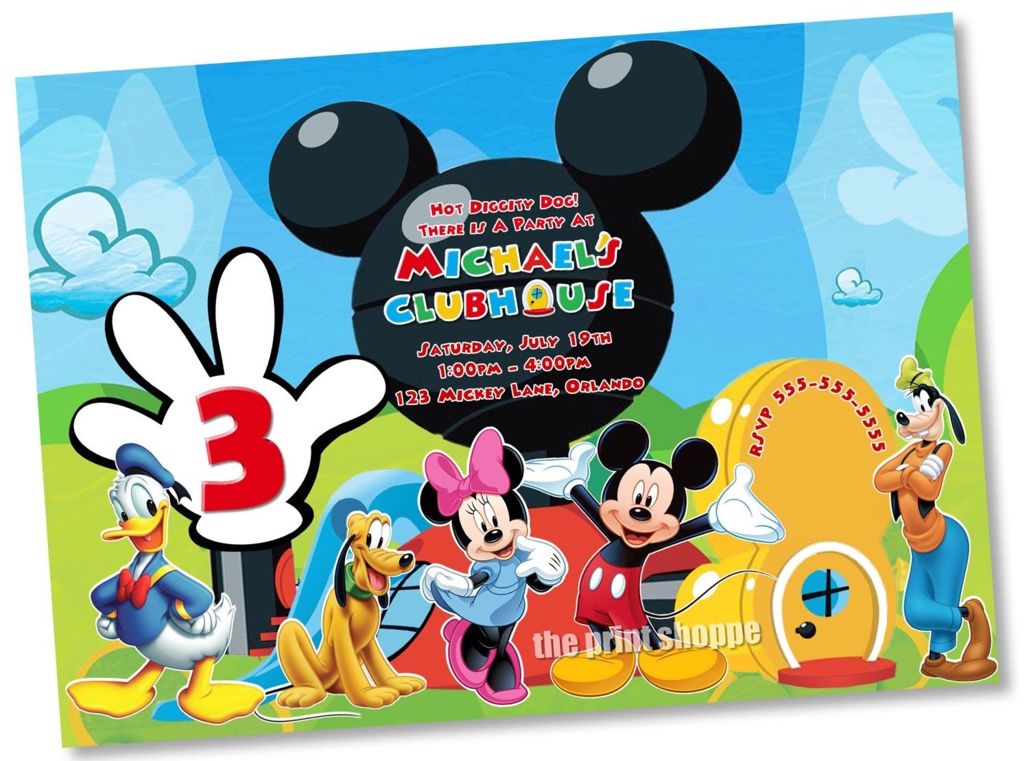 Mickey Mouse Clubhouse Invitations Template 6492034