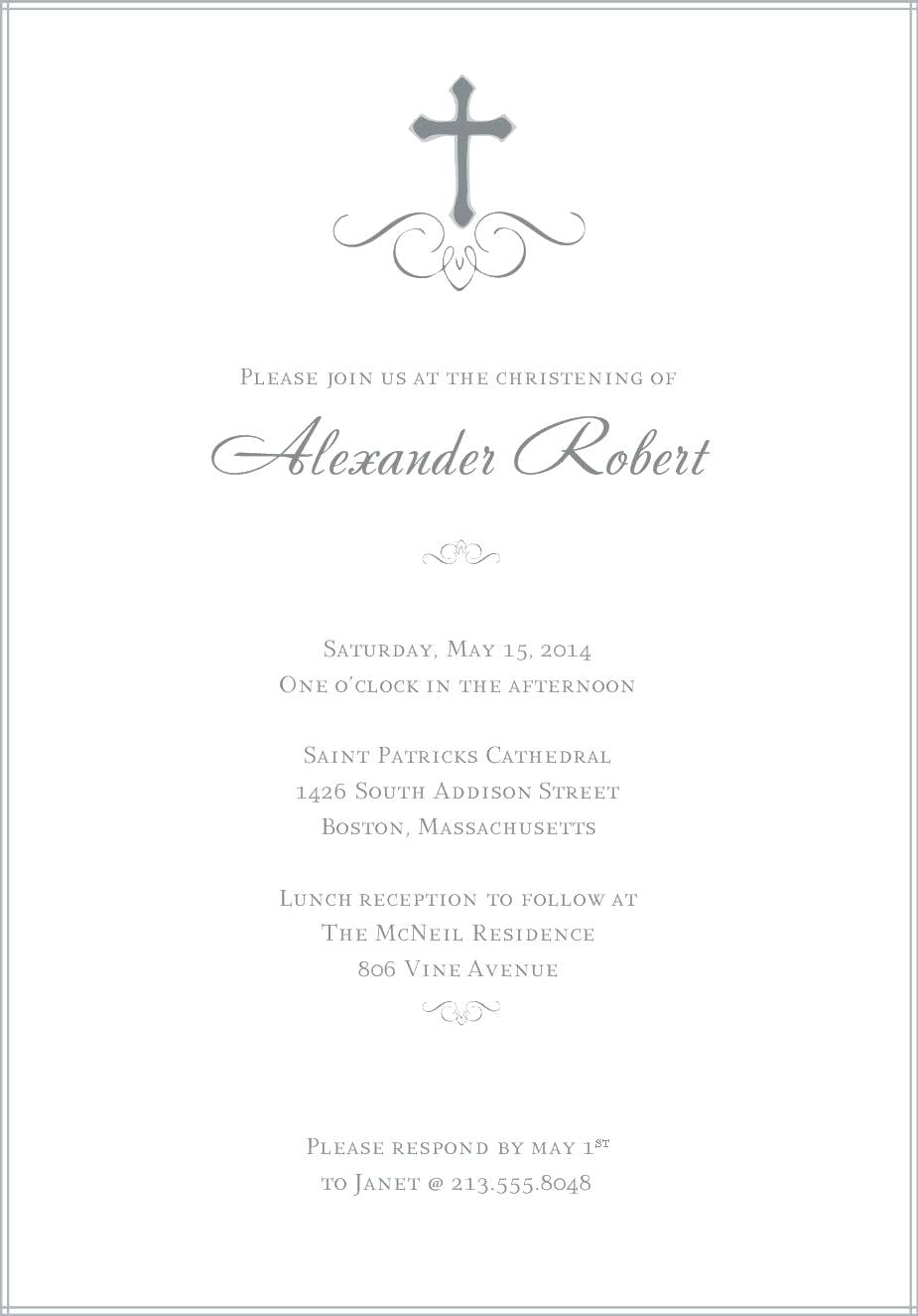 Confirmation Invitations Templates Free