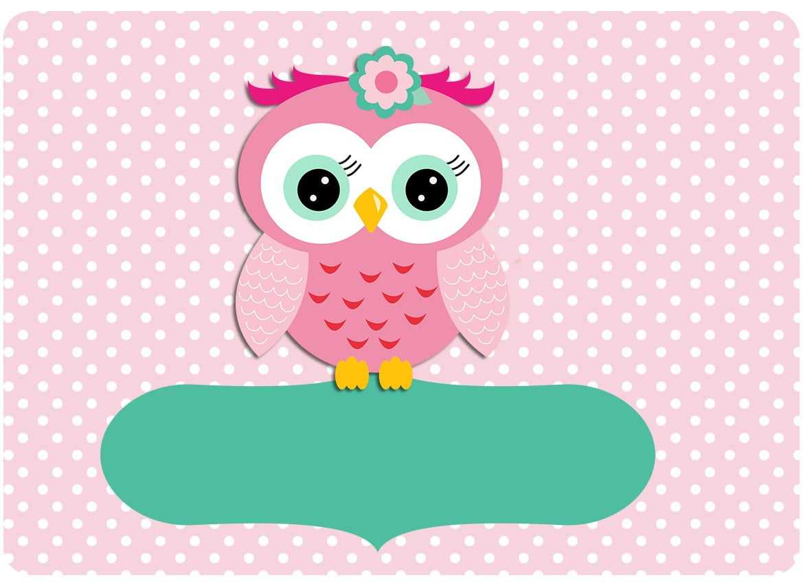 Pink Owl Quinceanera  Free Printable Candy Bar Labels And