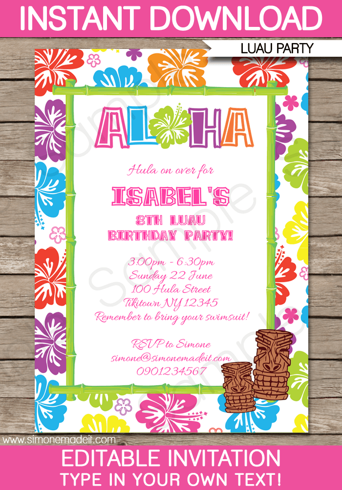 Diy Party Invitations Templates Free