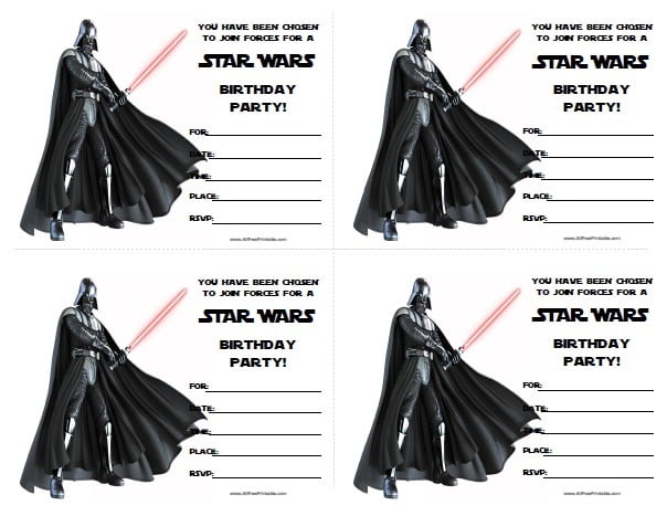 Star Wars Invites Printable Trend Star Wars Birthday Party