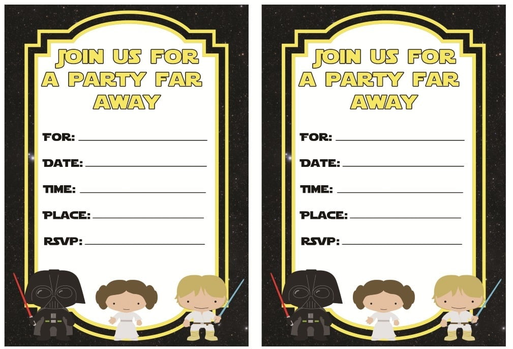 Star Wars Invites Printable Lovely Free Star Wars Printable