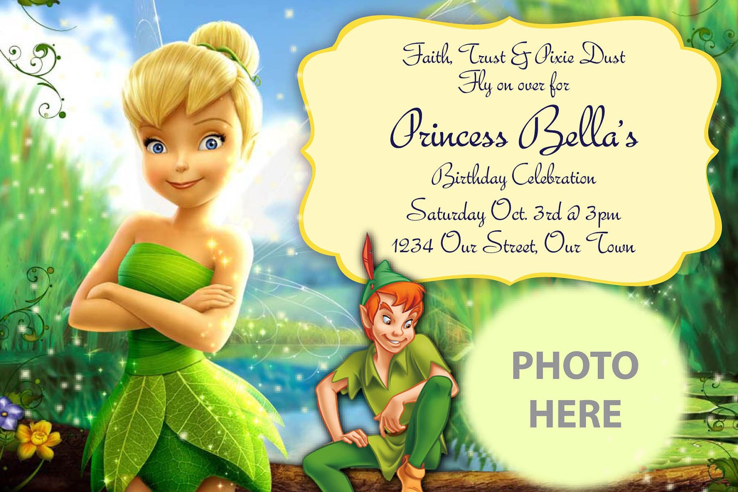 Tinkerbell Birthday Invitations Tinkerbell Birthday Invitations