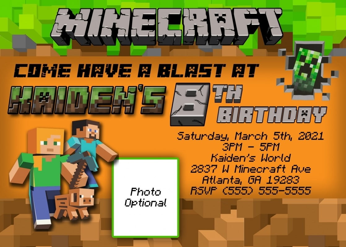 Minecraft Invite Template