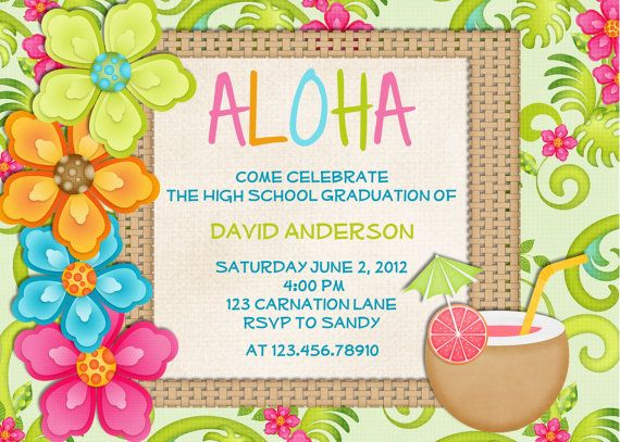 Hawaiian Party Invite